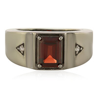 Anillo en plata con Granate de la India