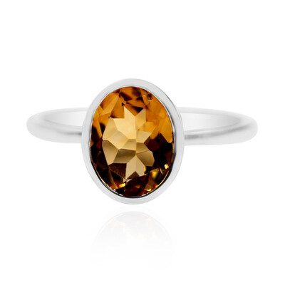 Anillo en plata con Escapolita cognac