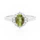 Anillo en plata con Turmalina cuprífera