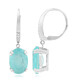 Pendientes en plata con Cuarzo azul pastel