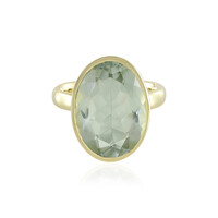 Anillo en plata con Amatista verde