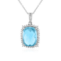 Collar en plata con Topacio azul cielo