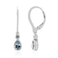 Pendientes en plata con Topacio azul cielo