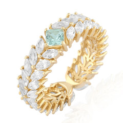 Anillo en oro con Aguamarina Santa María (de Melo)