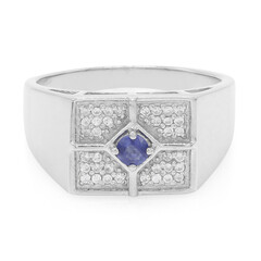 Anillo en plata con Zafiro de Kanchanaburi