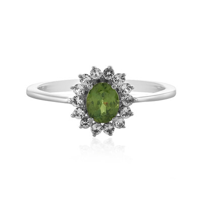Anillo en plata con Demantoide de Rusia