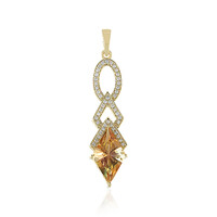Colgante en oro con Piedra del sol de Oregón (AMAYANI)