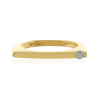 Anillo en plata con Diamante I4 (J)