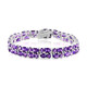 Brazalete en plata con Amatista de Zambia