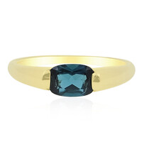 Anillo en oro con Indidolita de Brasil