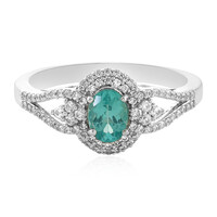 Anillo en plata con Apatita azul