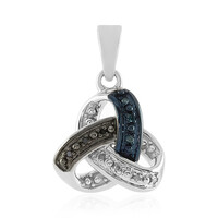 Colgante en plata con Diamante azul I3