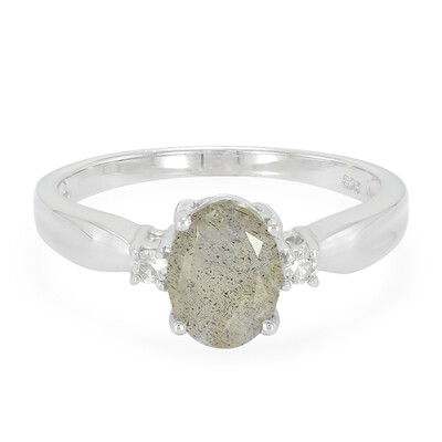 Anillo en plata con Labradorita