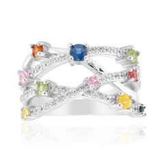 Anillo en plata con Zafiro verde