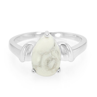 Anillo en plata con Howlita