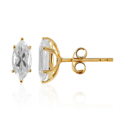 Pendientes en plata con Topacio blanco