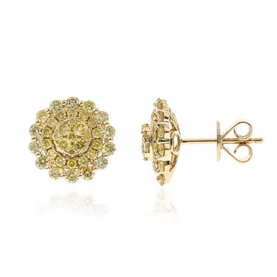 Pendientes en oro con Diamante amarillo SI2 (CIRARI)