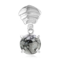 Colgante en plata con Obsidiana Copo de Nieve