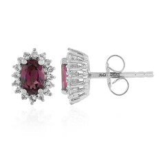 Pendientes en plata con Rodolita