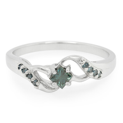 Anillo en plata con Diamante fantasía