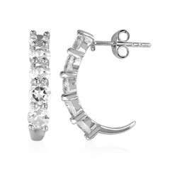 Pendientes en plata con Topacio blanco