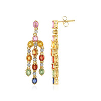 Pendientes en plata con Zafiro rosado