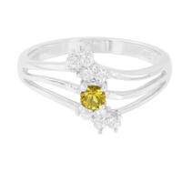 Anillo en plata con Turmalina cuprífera
