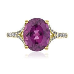 Anillo en oro con Turmalina neón del Congo (CIRARI)