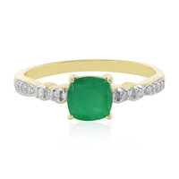 Anillo en oro con Esmeralda de Brasil