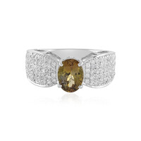 Anillo en oro con Tanzanita amarilla sin calentar