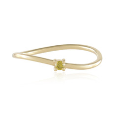 Anillo en oro con Diamante amarillo SI2