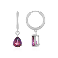 Pendientes en plata con Topacio místico púrpura