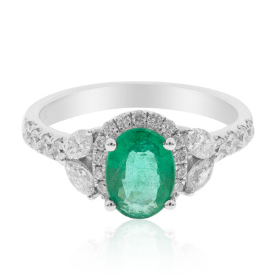 Anillo en oro con Esmeralda de Zambia AAA (CIRARI)