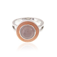 Anillo en plata con Cuarzo rosa