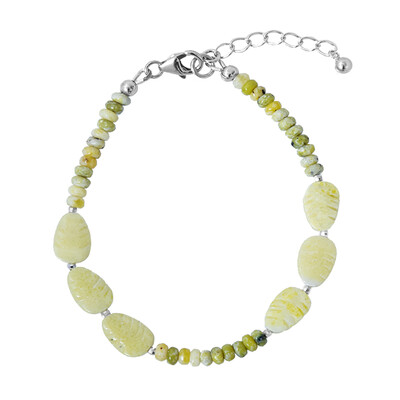 Brazalete en plata con Lizardita