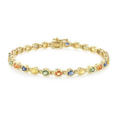 Brazalete en plata con Zafiro verde