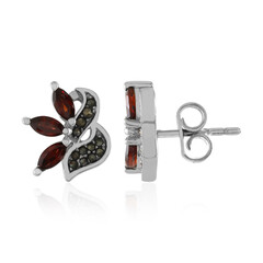 Pendientes en plata con Granate de Mozambique