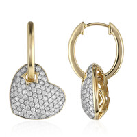 Pendientes en oro con Diamante SI1 (G)