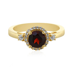 Anillo en plata con Granate de Mozambique