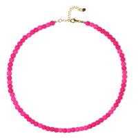 Collar en plata con Lava rosada