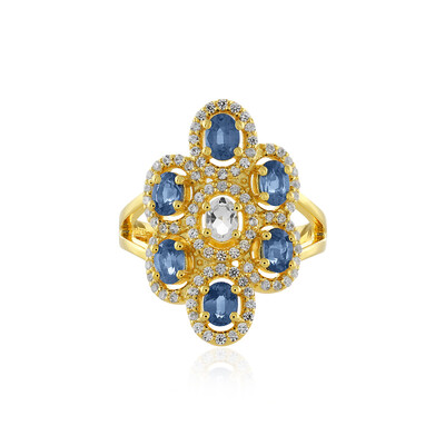 Anillo en plata con Zafiro azul