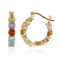 Pendientes en plata con Topacio azul suizo