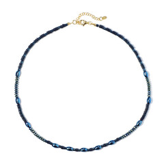 Collar en plata con Hematita azul