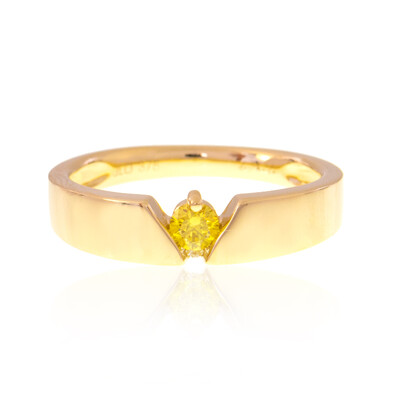 Anillo en oro con Diamante amarillo SI2 (de Melo)