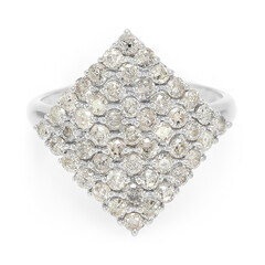 Anillo en plata con Diamante chocolate