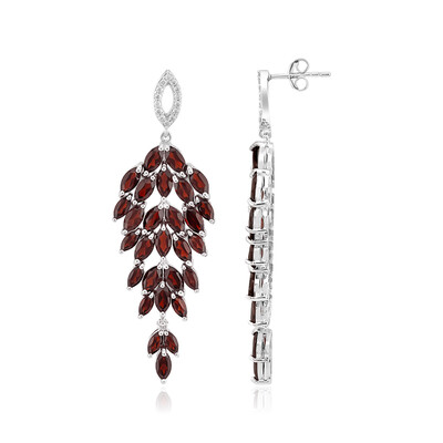Pendientes en plata con Granate