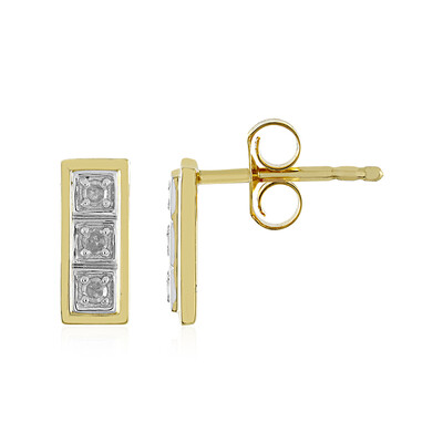 Pendientes en plata con Diamante I4 (J)