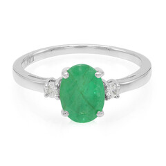 Anillo en plata con Esmeralda de Bahía