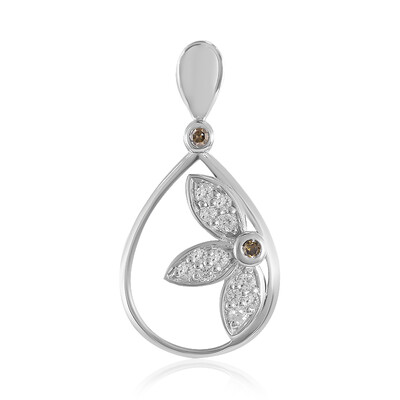 Colgante en plata con Diamante champán I2