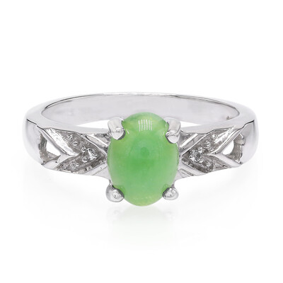 Anillo en plata con Crisoprasa imperial